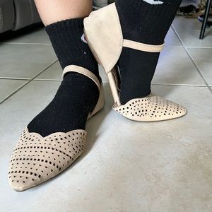 Tan perforated flats